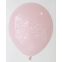 Pink It's A Girl Printed Balloons
